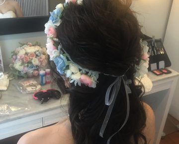 モルディブでのブライダルヘアアレンジ