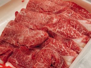 神戸牛の好き焼き肉のフリー写真素材