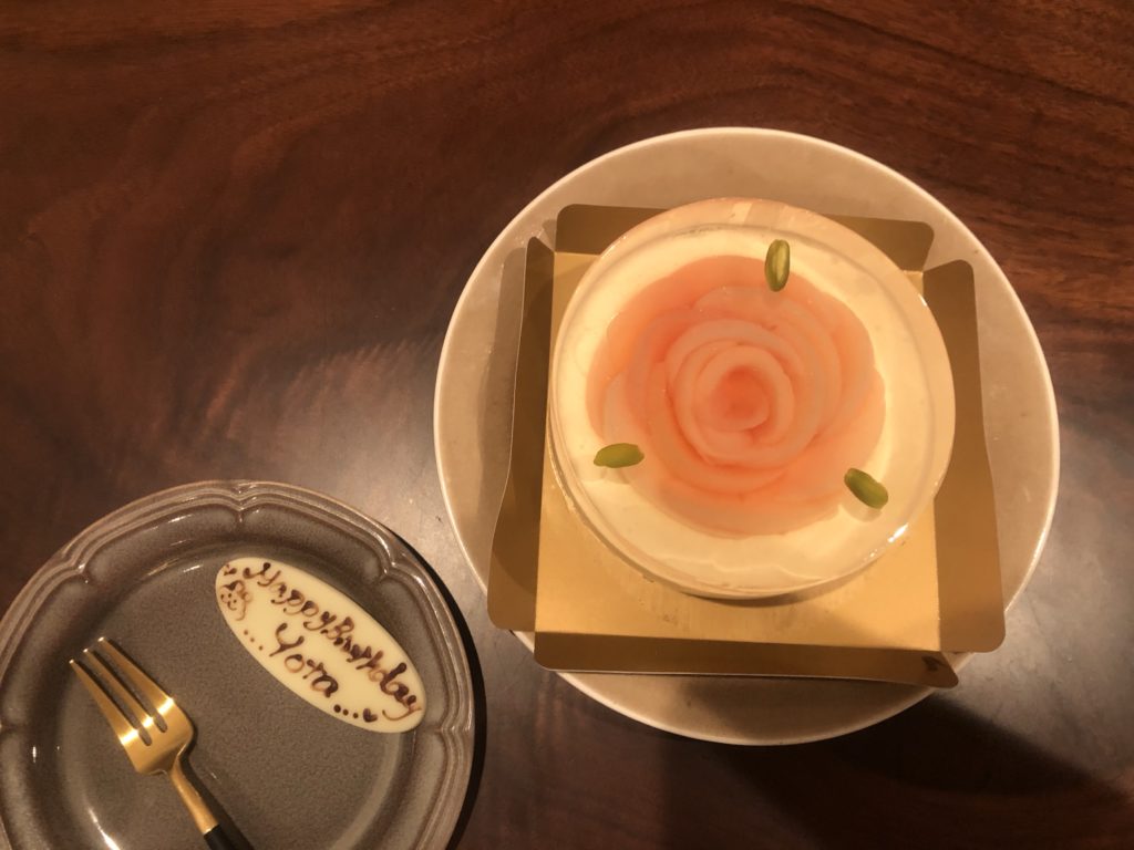 桃のチーズケーキ
